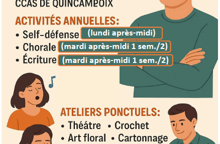Activités à partir de 60 ans proposées par le CCAS