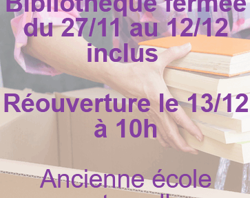 Votre bibliothèque municipale déménage !
