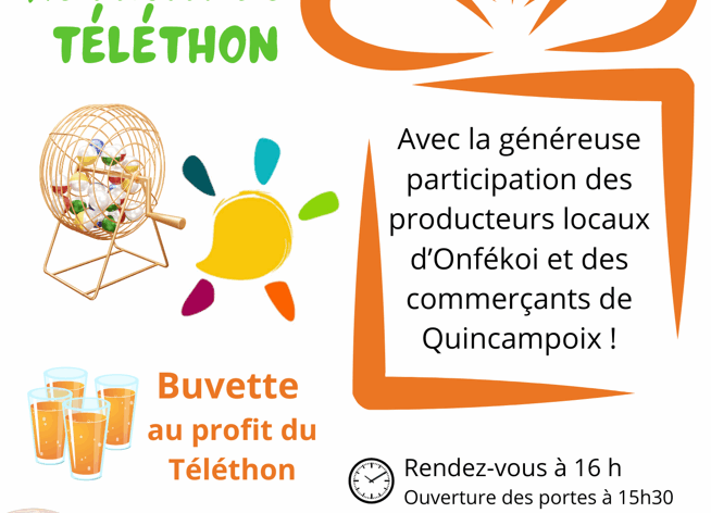 Loto au profit du Téléthon le samedi 6 décembre